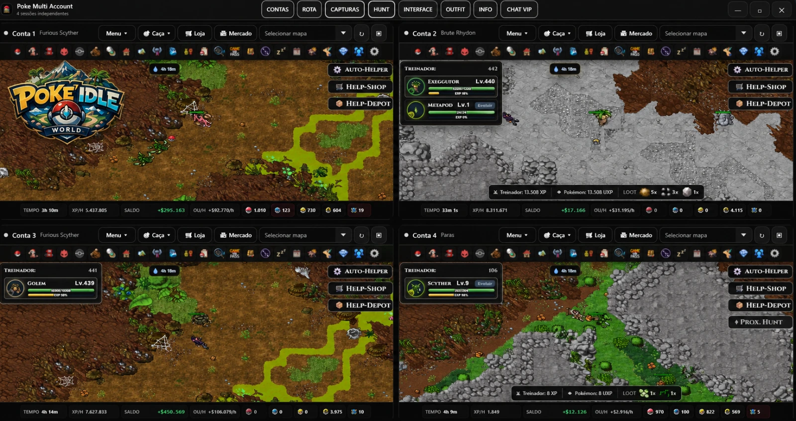 Multi Tela - POKE IDLE WORLD - FREE